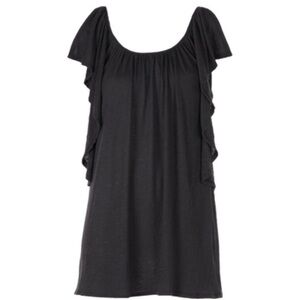 💞 New Women’s XS Black Cascade Ruffle Knit Top